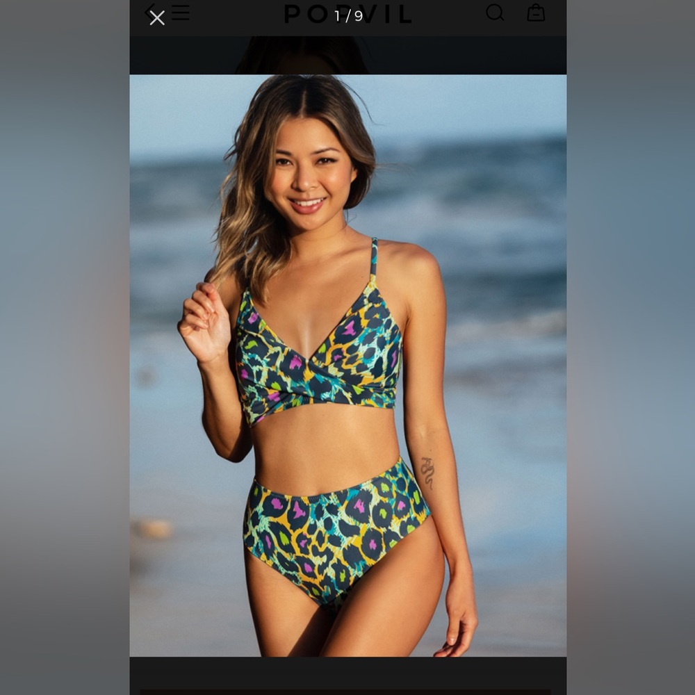 Popvil Leopard Printed Bikini Set- Size XL- NWT